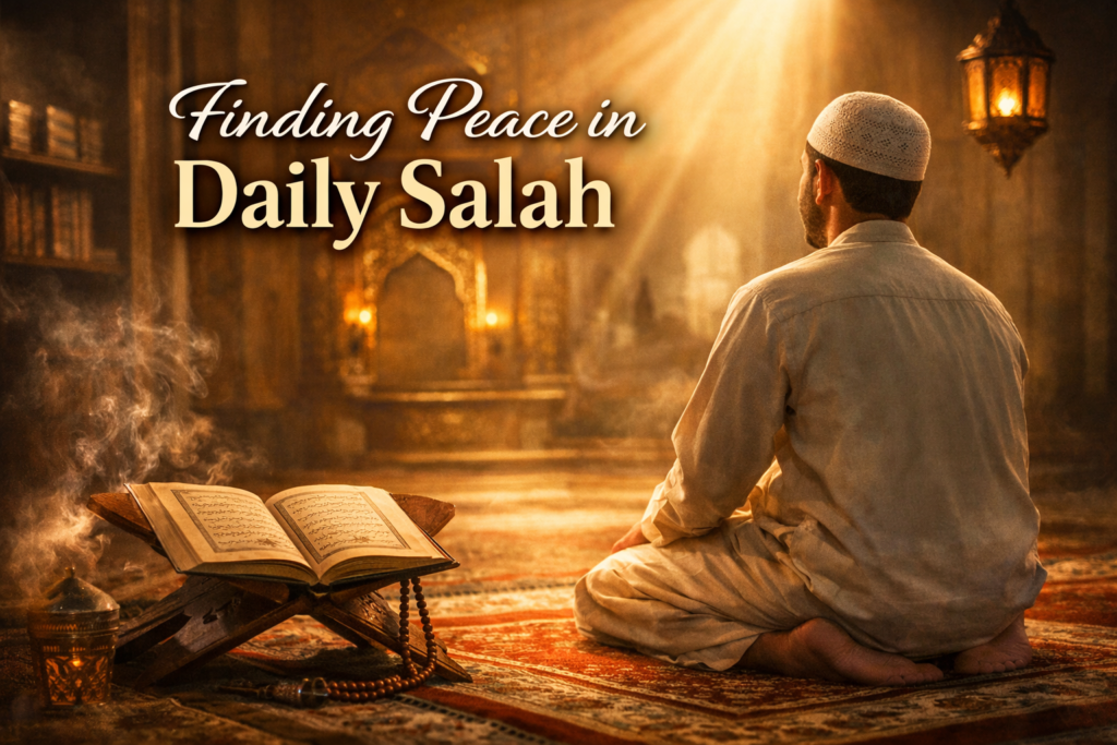 Discover how Finding Peace in Daily Salah transforms stress into calm through spiritual connection, mindfulness, and practical daily habits.
