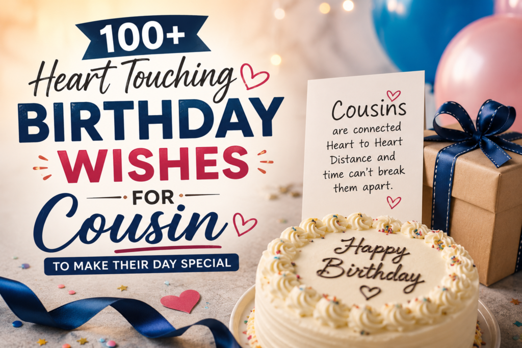 Looking for birthday wishes for your cousin? 100+ heartfelt, funny, and Islamic birthday wishes to make your cousin's birthday unforgettable.