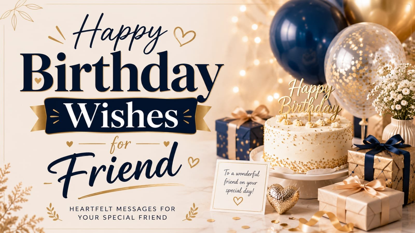 Looking for birthday wishes for a friend?100+ heartfelt, emotional, short, and Islamic birthday wishes to make your friend's day special.