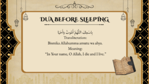 Learn authentic duas before sleeping, with Arabic, transliteration, meanings, and reliable hadith references.